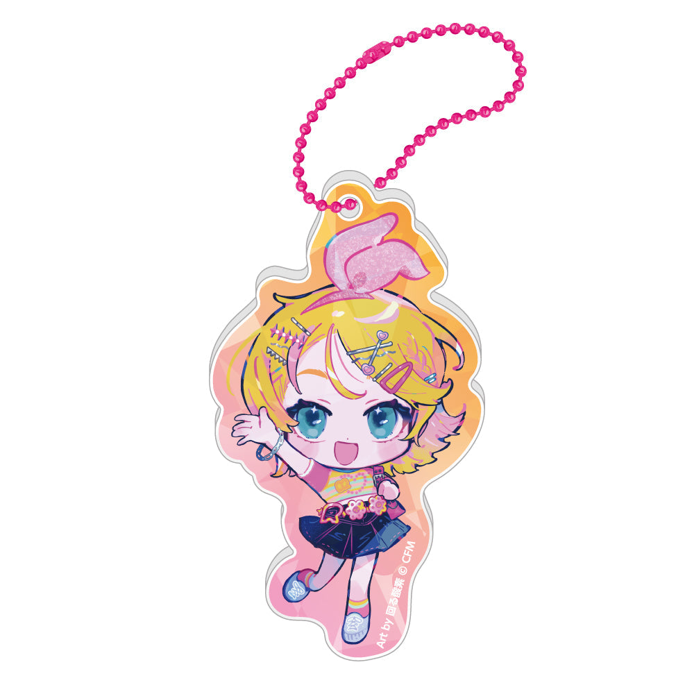 VOCALOID - KAGAMINE RIN 39CULTURE 2025 POP HOLOGRAM ACRYLIC KEYCHAIN