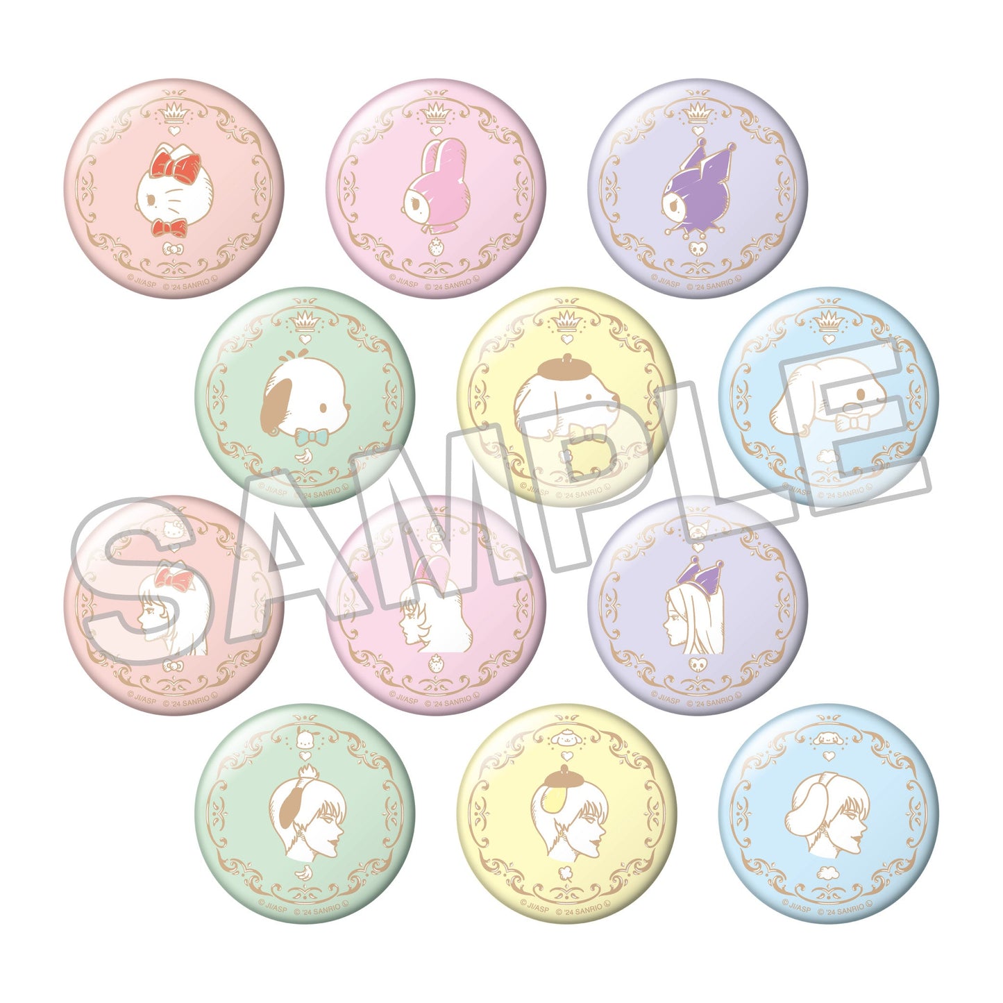 JUNJI ITO X SANRIO CHARACTERS COMPACT MIRROR TEXTILE BLIND BOX