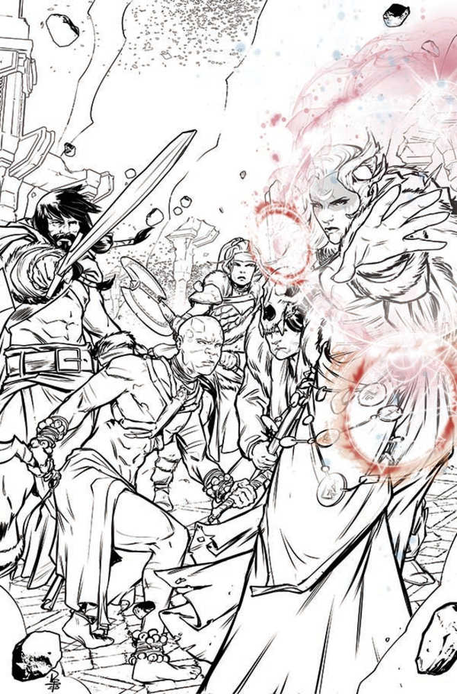 Mighty Barbarians #4 Cover I 50 Copy Mason Line Art Variant Edition (Mature)