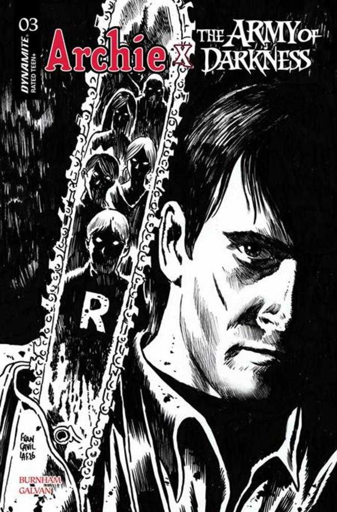 Archie X Army Of Darkness #3 Cover M Francesco Francavilla Line Art Variant