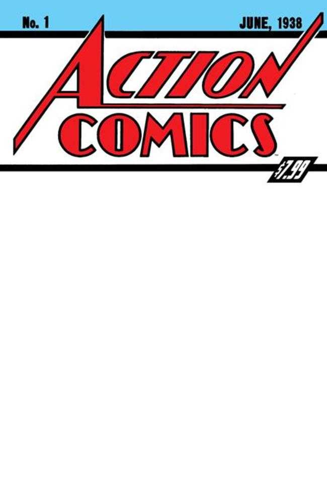 Action Comics #1 Facsimile Edition Cover B Blank Card Stock Variant (2026)