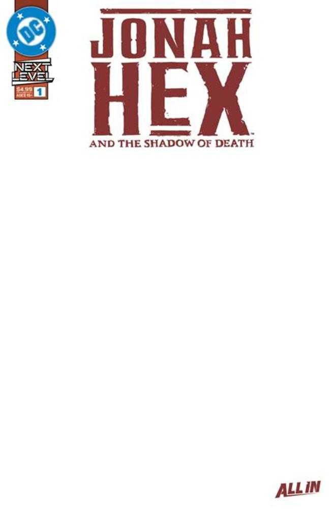 Jonah Hex And The Shadow Of Death #1 (Of 6) Cover E Blank Card Stock Variant
