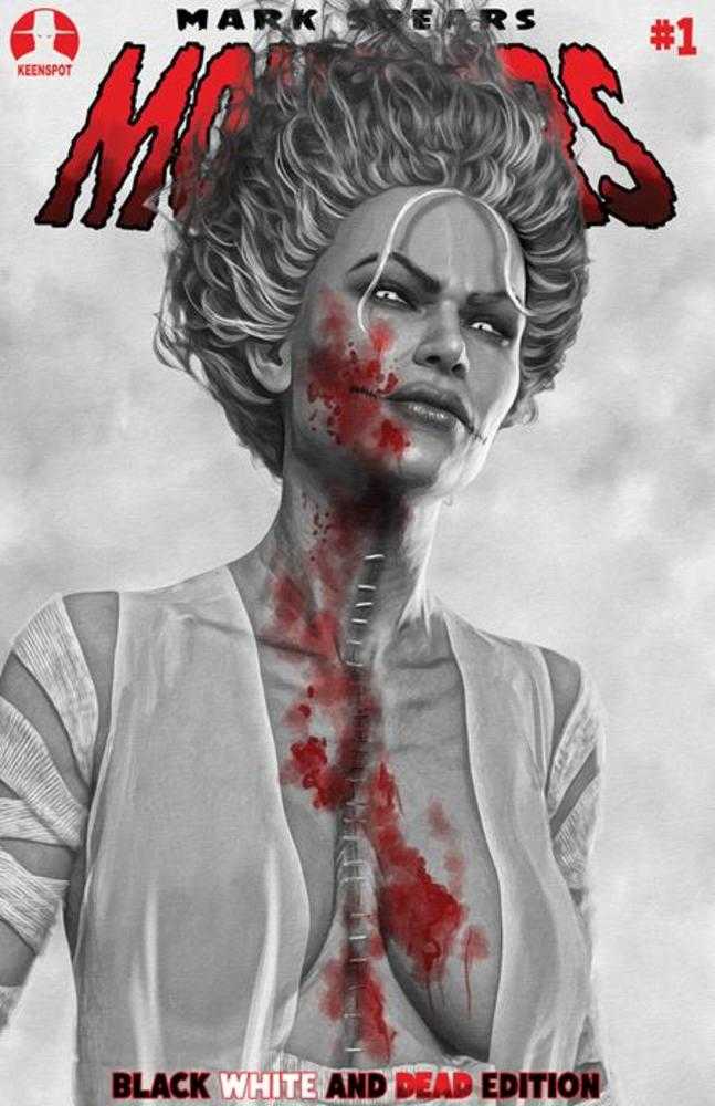 Mark Spears Monsters #1 7 Th Printing Black White & Dead Edition Cover B Mark Spears The Crimson Bride Variant