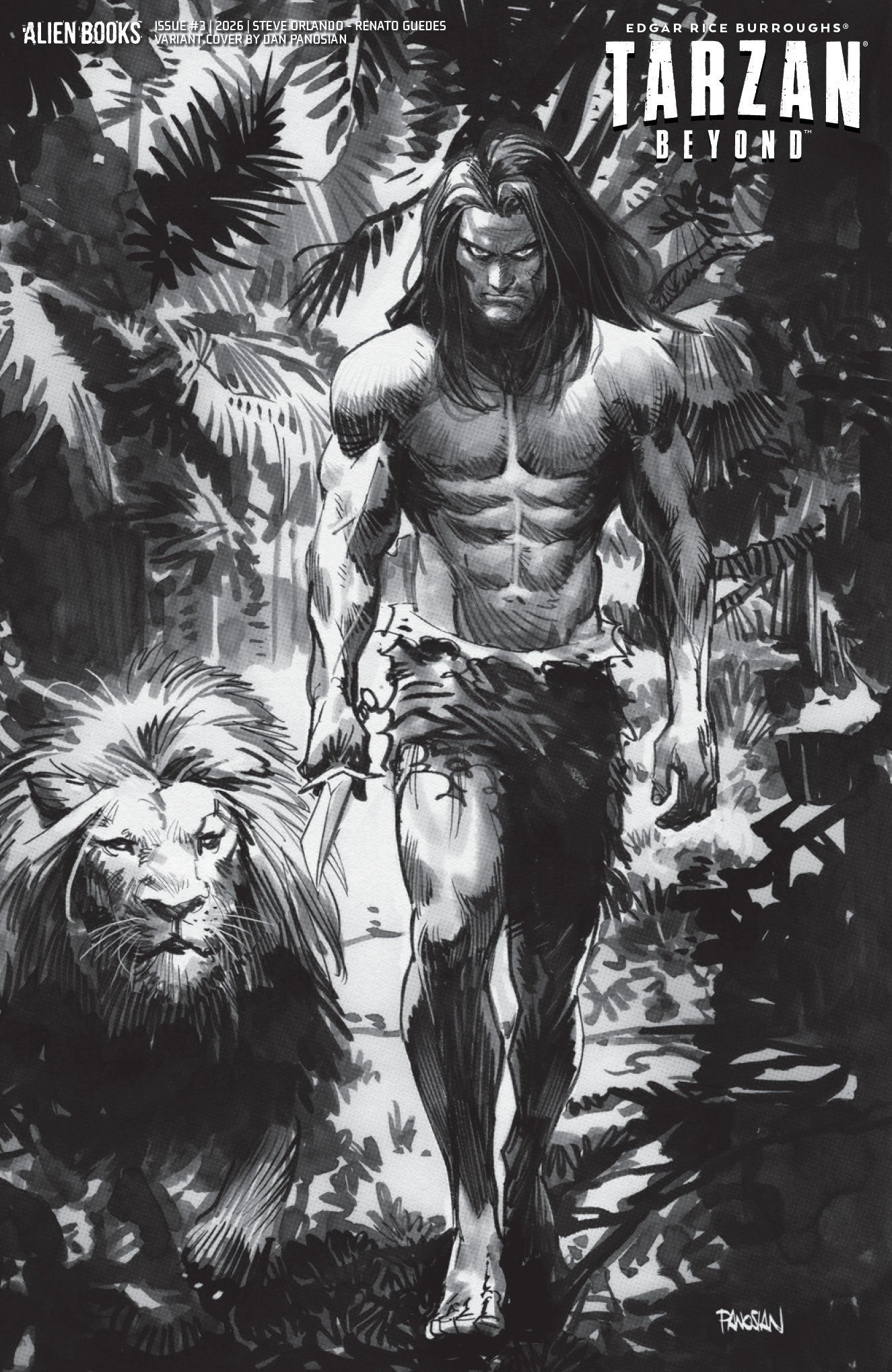 Tarzan Beyond #3 Variant D (Panosian Black & White)