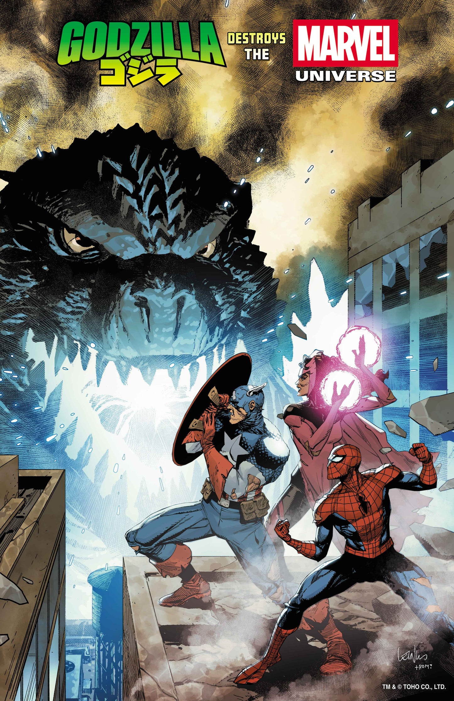 Godzilla Destroys The Marvel Universe (2025) #1B