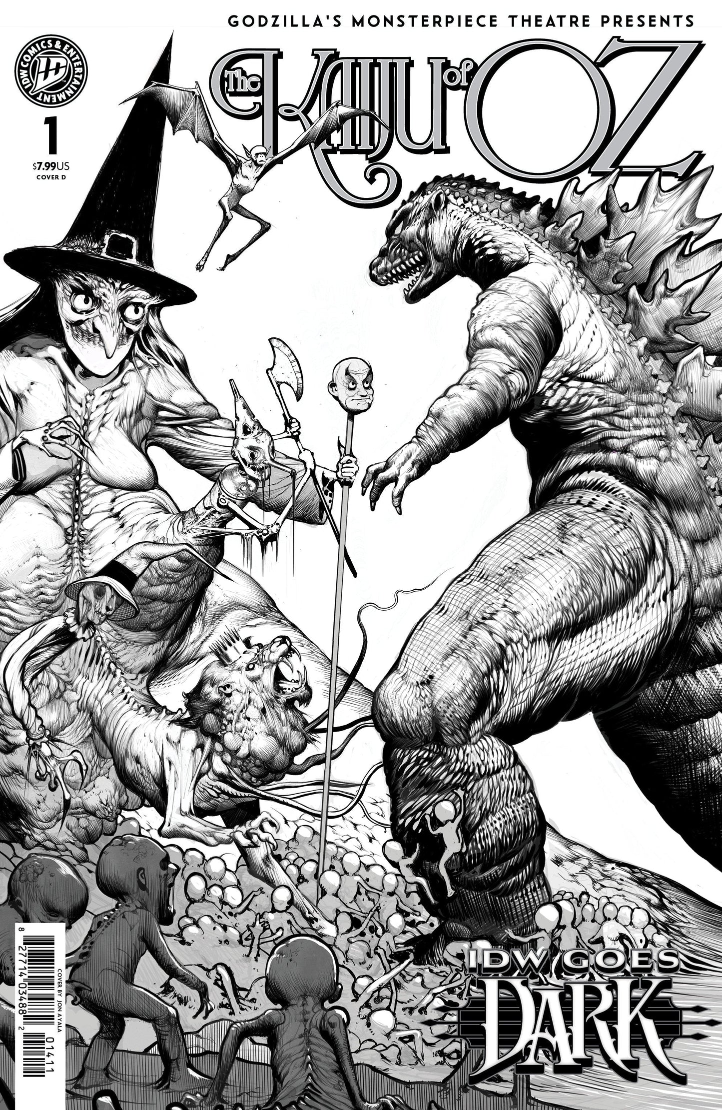 Godzillas Monsterpiece Theatre Presents: The Kaiju Of Oz Variant D (Ayala Idw Goes Dark Variant)