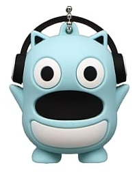 BLUE HAM HAM 3D KEYCHAIN - MOUTH OPEN