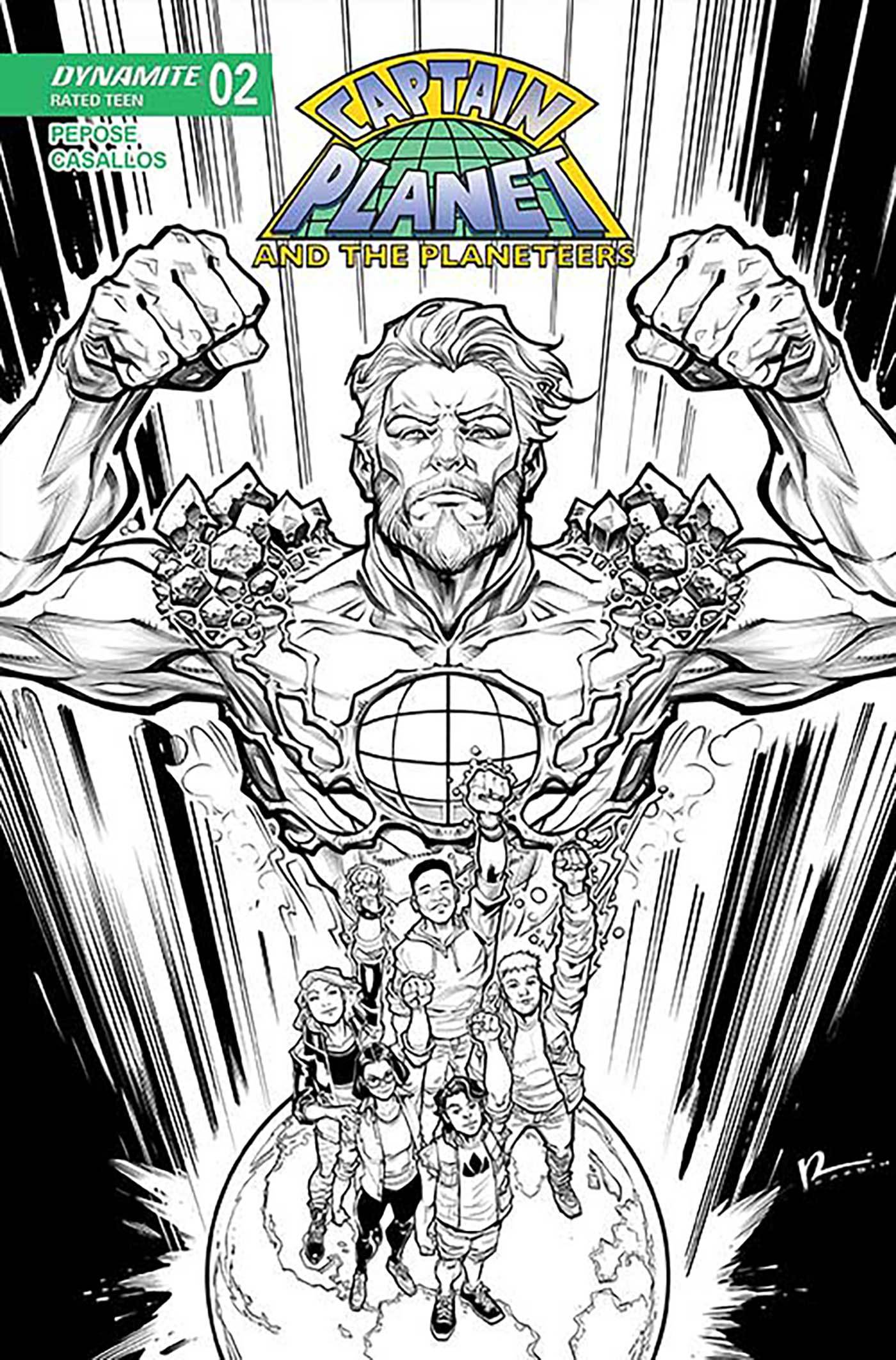 CAPTAIN PLANET #2 CVR L FOC BONUS HARDIN LINE ART
