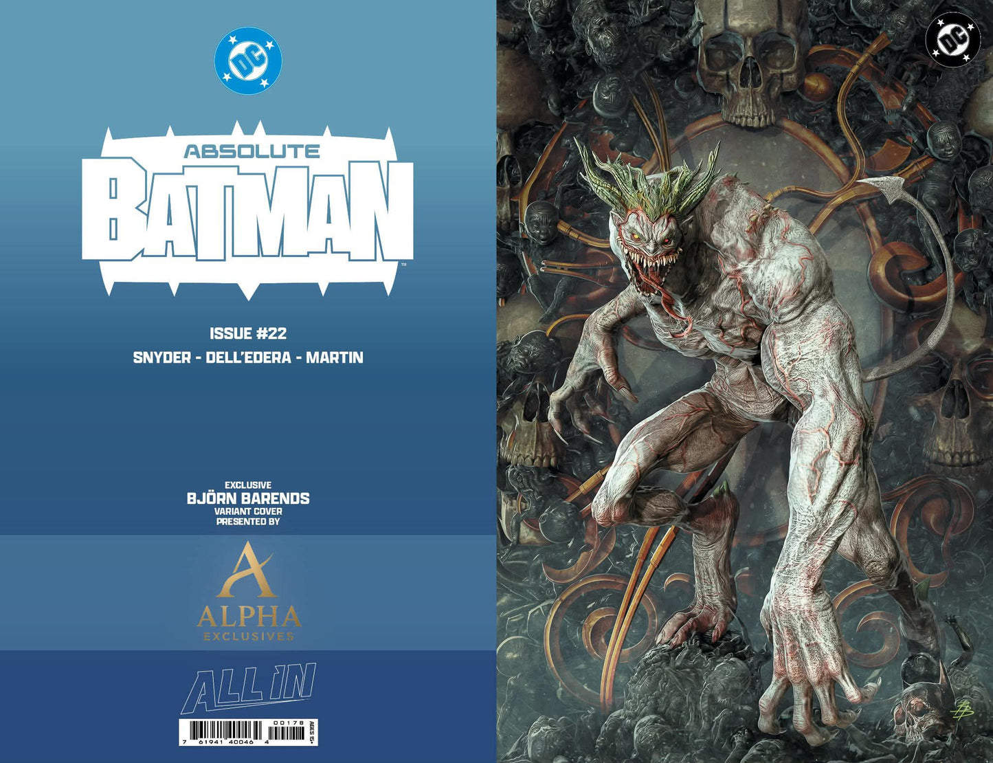 ABSOLUTE BATMAN #22 BJORN BARENDS EXCLUSIVE VIRGIN VAR (07/08/2026)