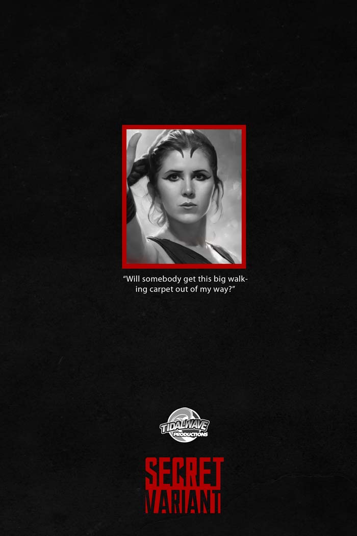 Carrie Fisher #1 Nathan Lorenzana Secret "Dark Side" Virgin Foil Variant LTD 30