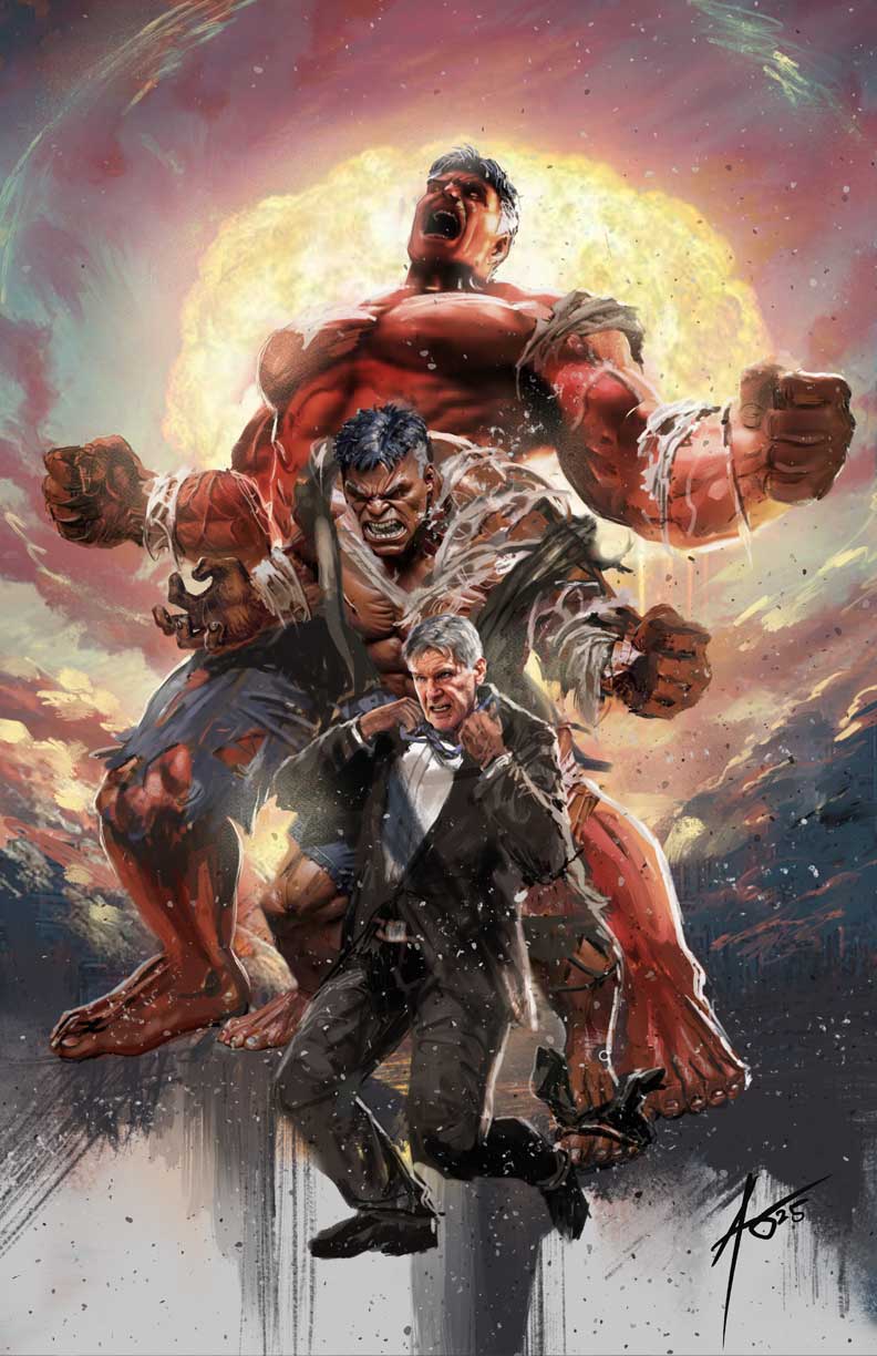 Red Hulk 11x17 Silver Foil Print by Rudy AO Poster LTD 25