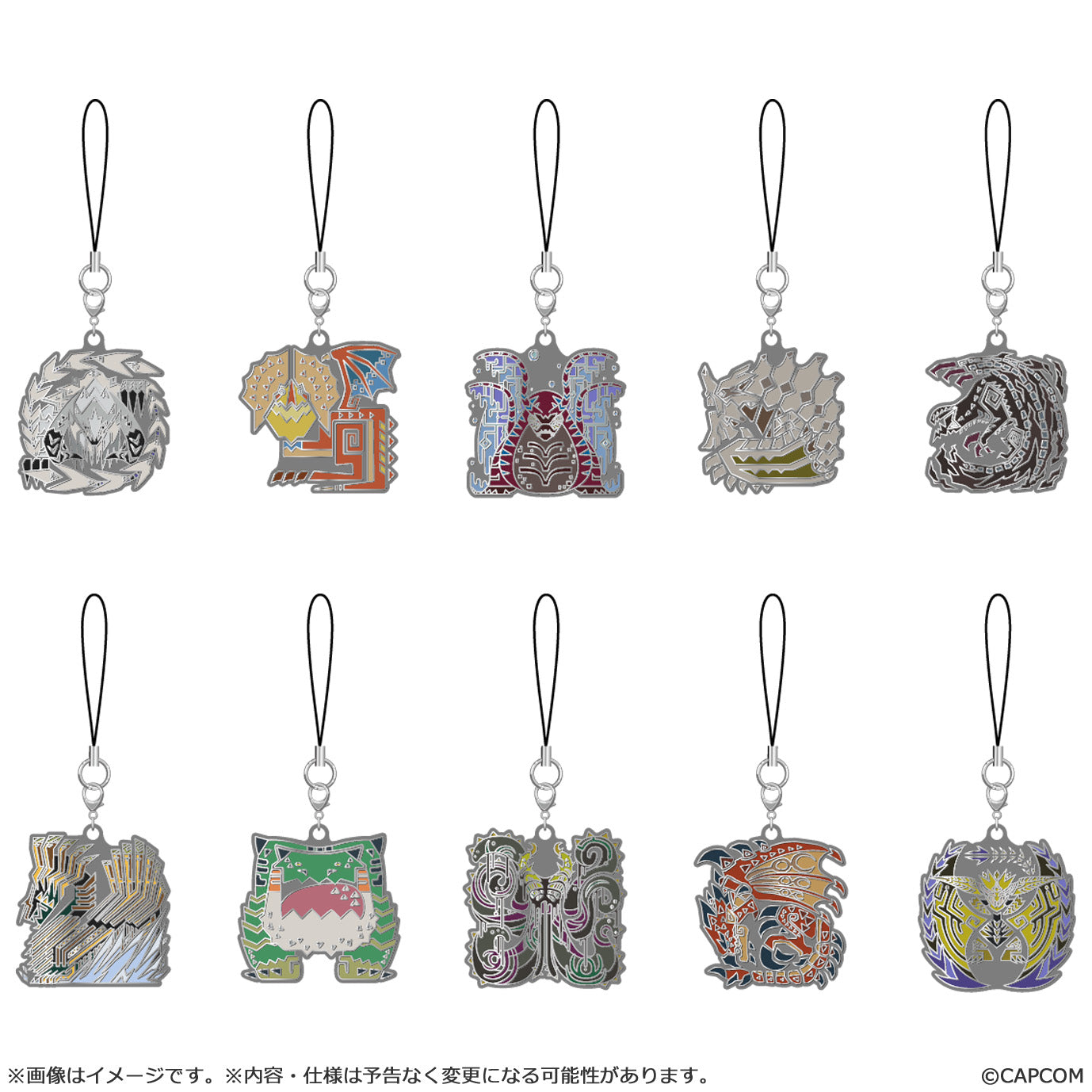 MONSTER HUNTER WILDS - MONSTER ICON METAL KEYCHAIN BLIND BOX TRADING