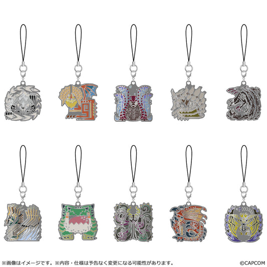 MONSTER HUNTER WILDS - MONSTER ICON METAL KEYCHAIN BLIND BOX TRADING