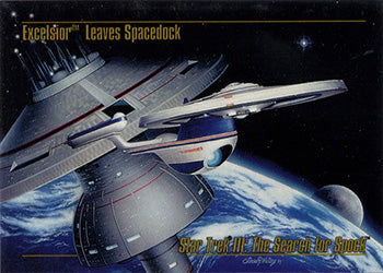 1993 Star Trek Master Series Part One #25 Excelsior Leaves Spacedock