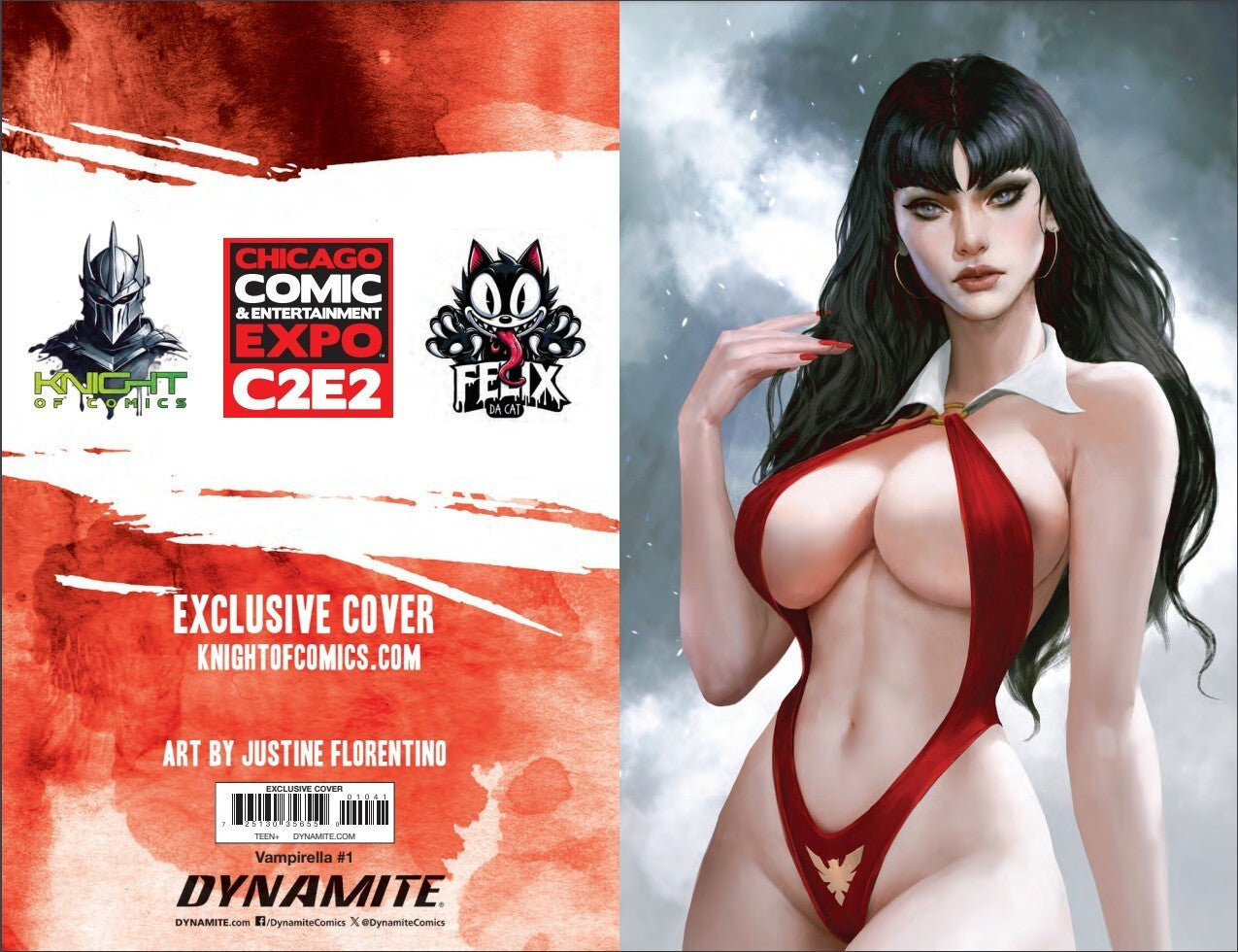 VAMPIRELLA #1 - JUSTINE FLORENTINO VIRGIN VARIANT COVER A KNIGHT OF COMICS C2E2