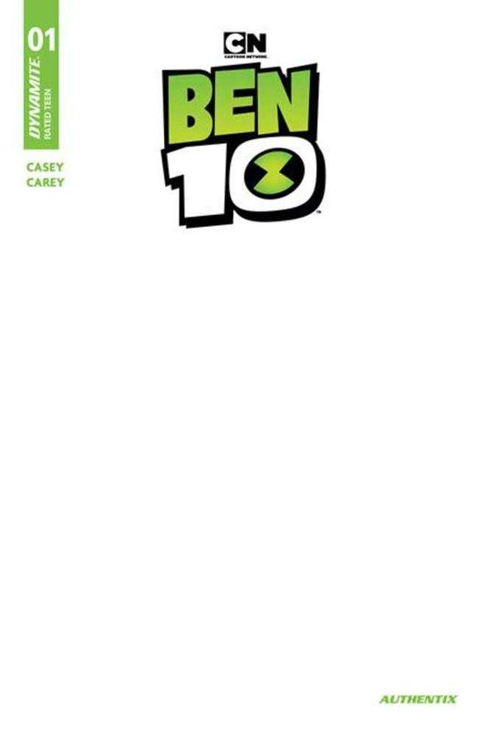 Ben 10 #1 Cover F Blank Authentix Variant