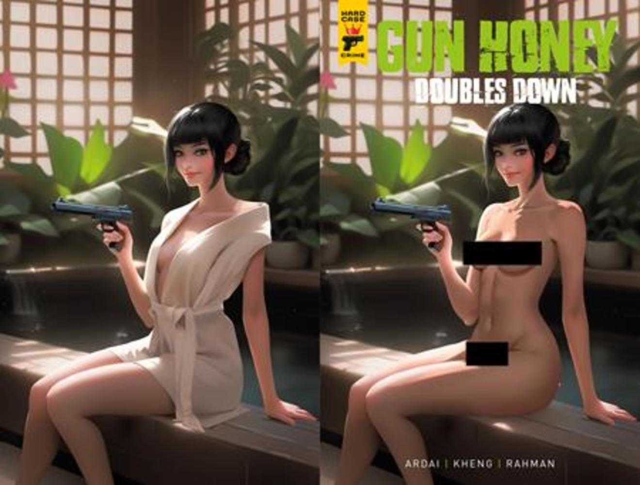 Gun Honey Doubles Down #4 (Of 4) Cover E Rare Tempter Wraparound Nude Clothed Bagged Variant (Mature)