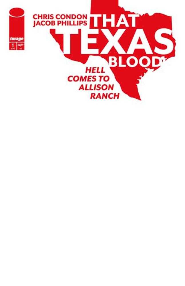 That Texas Blood Hell Comes To Allison Ranch #1 (Of 6) Cover E Blank Sketch Variant (Mature)