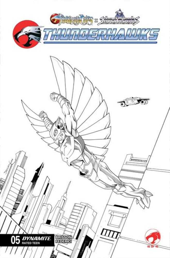 Thundercats X Silverhawks Thunderhawks #5 Cover K Declan Shalvey Line Art Variant