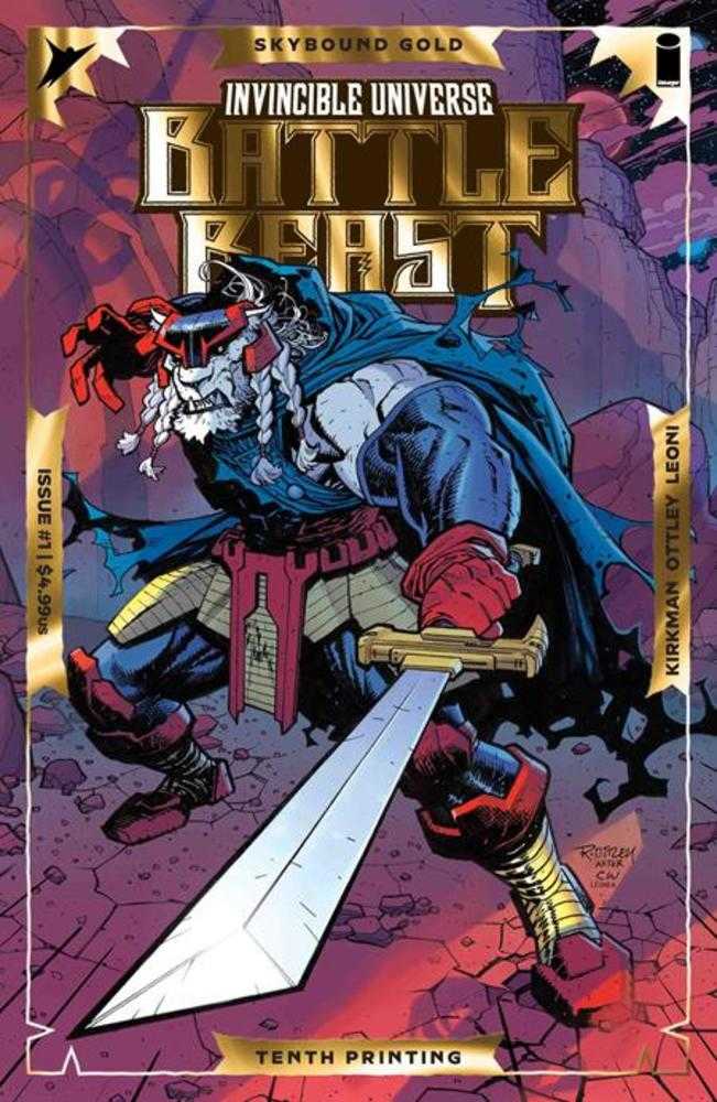 Invincible Universe Battle Beast #1 10 Th Printing Cover A Ryan Ottley & Annalisa Leoni Emboss & Gold Foil