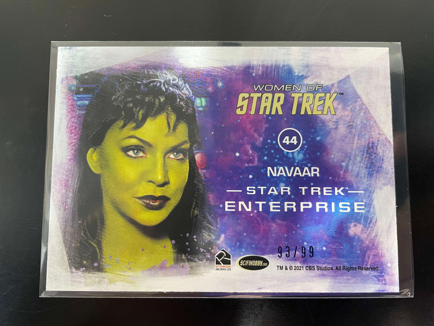 2021 Women of Star Trek Art & Images Base Card #44 Navaar Blue Parallel 93/99