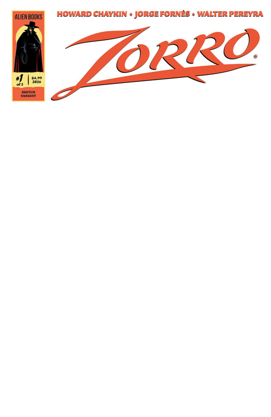 Zorro #1 Variant E (Sketch Variant)