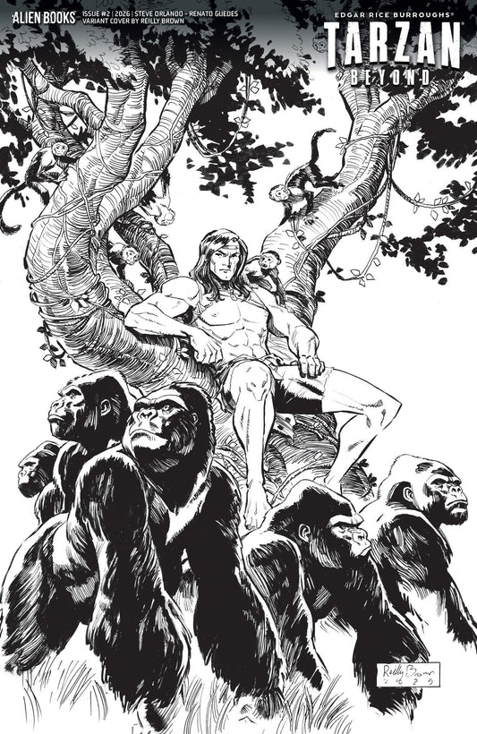 Tarzan Beyond #2 Variant D (Brown Black & White)