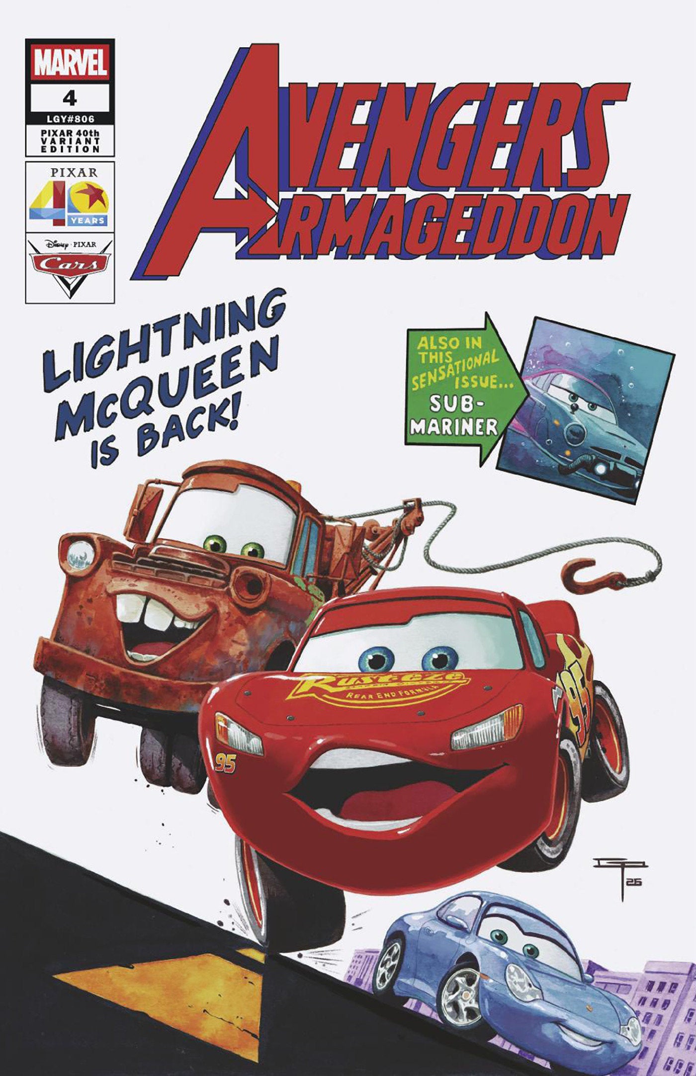Avengers: Armageddon #4 German Peralta Pixar 40 Th Variant