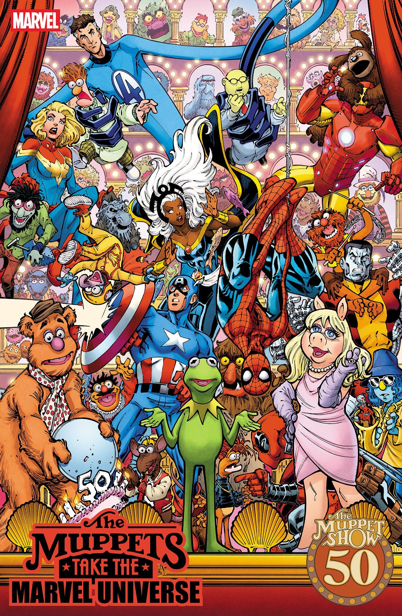 Muppets Take The Marvel Universe #1 Todd Nauck Muppet Show Homage Variant