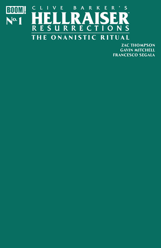 Hellraiser: Resurrections   The Onanistic Ritual #1 C Green Blank Sketch Variant