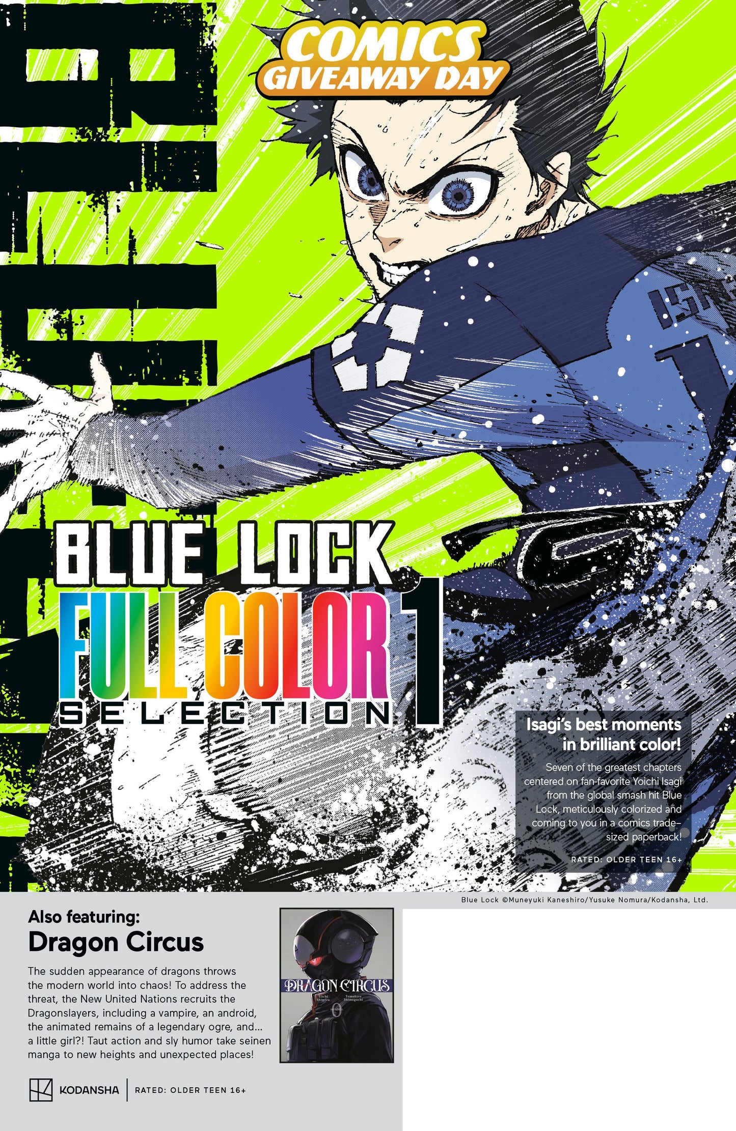 Comics Giveaway Day 2026 Kodansha Blue Lock Full Color Selection & Dragon Circus