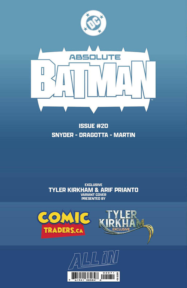 ABSOLUTE BATMAN #20 TYLER KIRKHAM EXCLUSIVE VIRGIN VAR (05/13/2026)