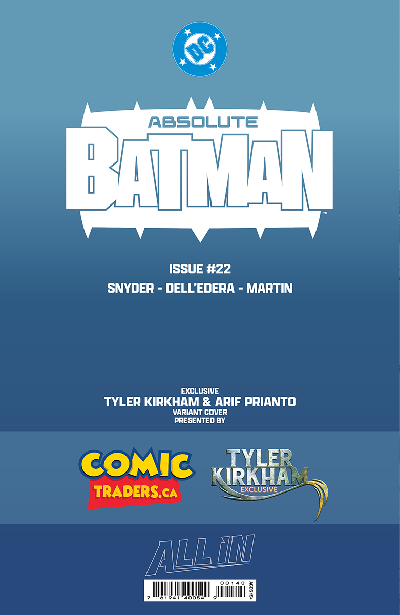 ABSOLUTE BATMAN #22 TYLER KIRKHAM EXCLUSIVE JOKER BATTLE DAMAGED VIRGIN VAR (07/08/2026)