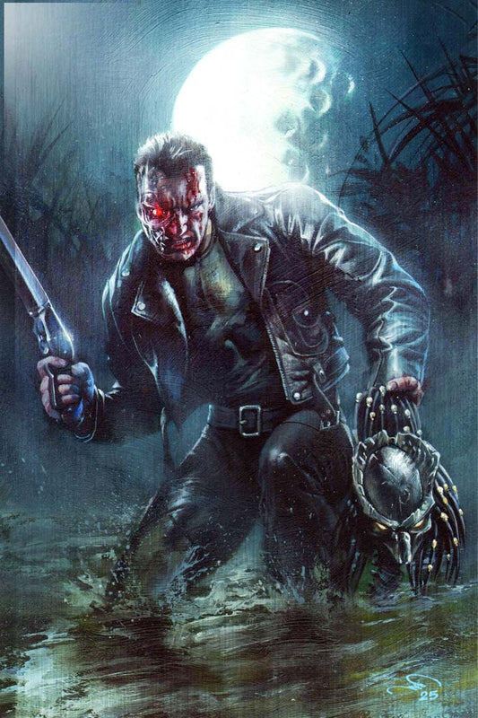 Arnold Schwarzenegger #1 Humam Qutub Secret "T-800s Revenge" Metal Virgin Variant LTD 10