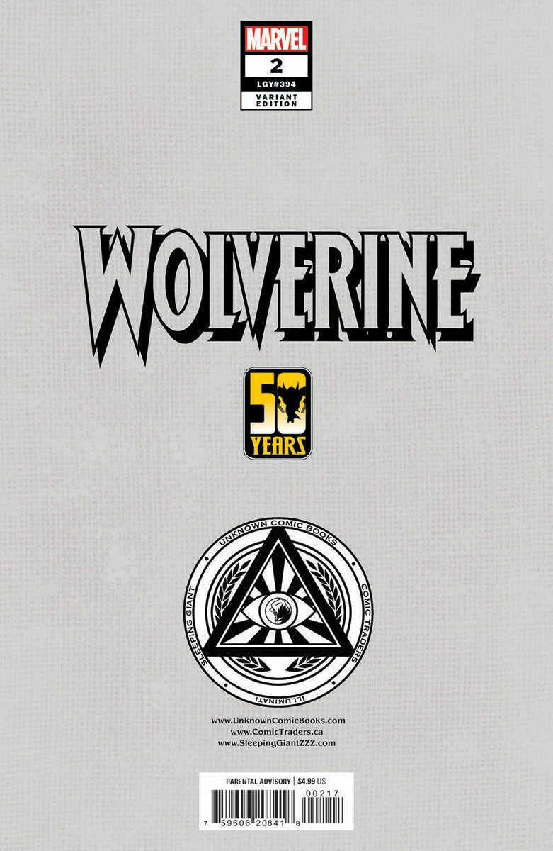 [Signed by Tyler Kirkham] WOLVERINE #2  Unknown Tyler Kirkham Connecting Cover Excl Virgin Var