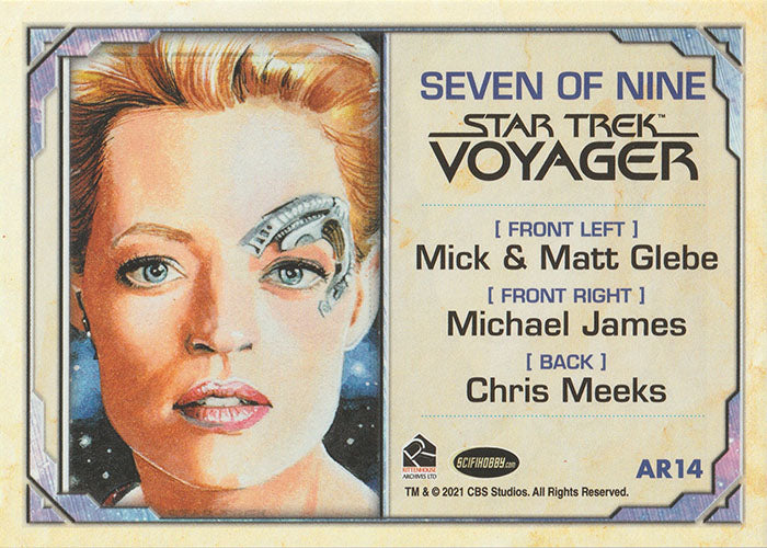 2021 Women of Star Trek Art & Images Artist's Rendition Triple Art Card AR14 Seven of Nine