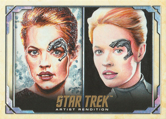 2021 Women of Star Trek Art & Images Artist's Rendition Triple Art Card AR14 Seven of Nine