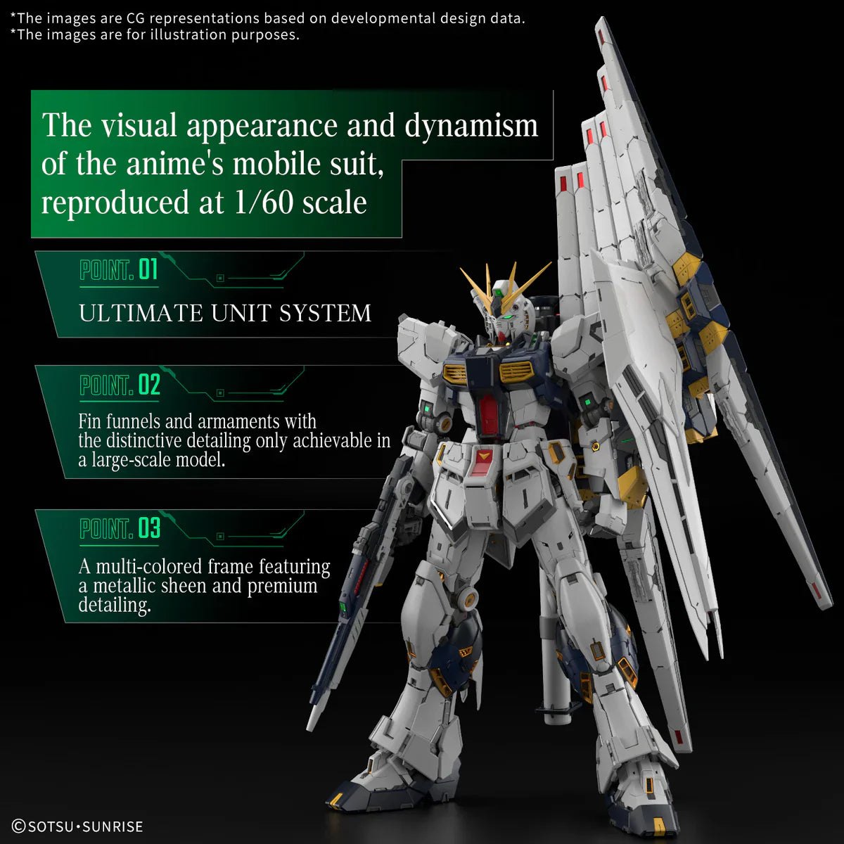 PG Unleashed 1/60 Nu Gundam - RX-93 V Gundam