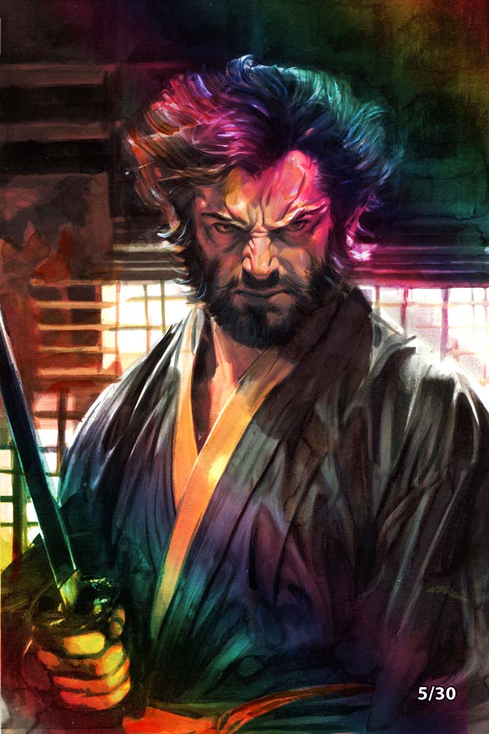 Hugh Jackman #1 Berto Martinez CBQ Samurai Wolverine Virgin Foil Variant LTD 30