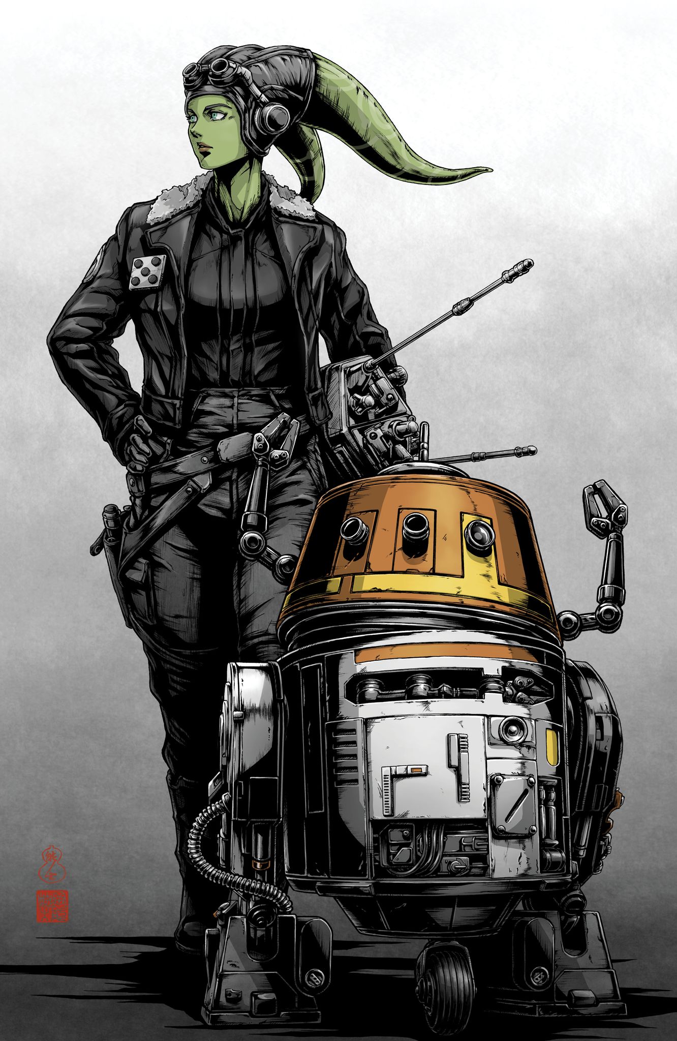 STAR WARS: AHSOKA #4 (TAKASHI OKAZAKI EXCLUSIVE TRADE/VIRGIN VARIANT SET)(PART 4 OF 8 ~ HERA/CHOPPER)
